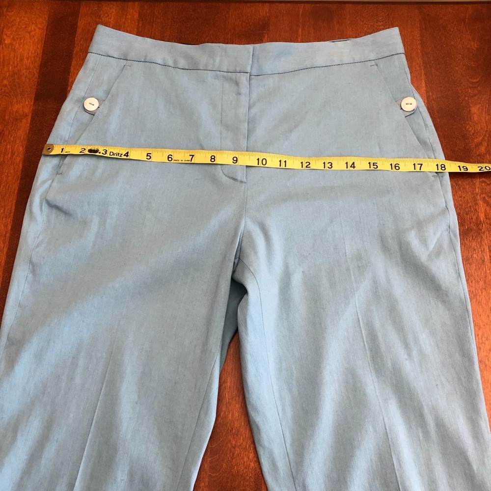 rag & bone | Blue linen tapered spring summer designer trouser dr… - Picture 12 of 16